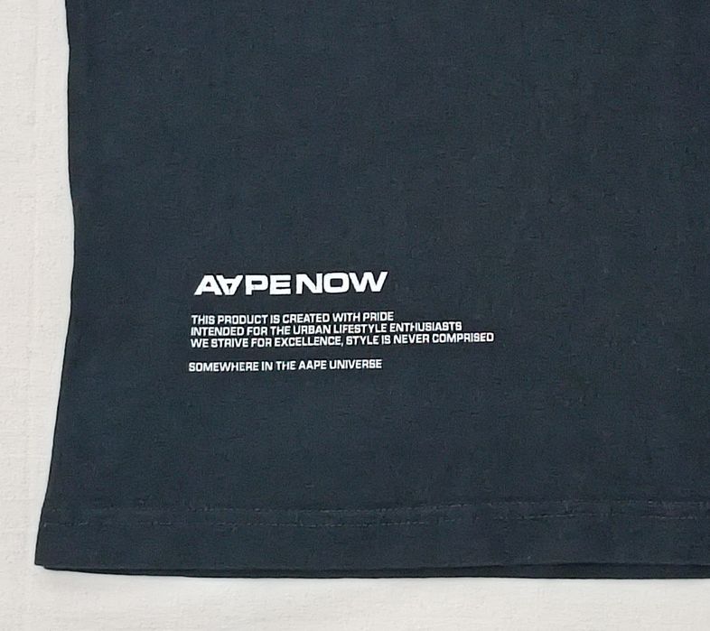 A Bathing Ape Bape Shirt оригинална тениска L памучна черна фланелка Бейп