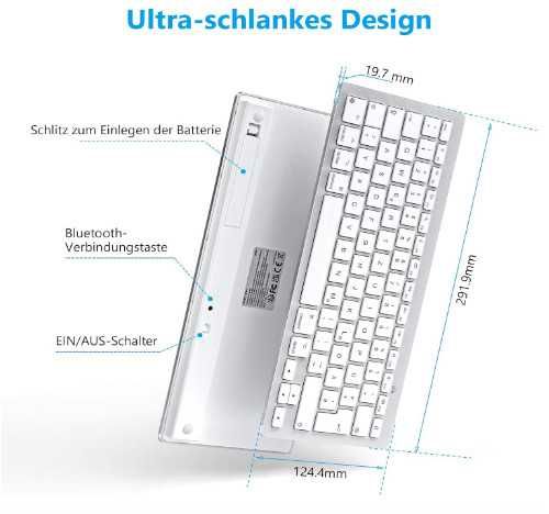 Bluetooth клавиатура OMOTON KB066 за Mac