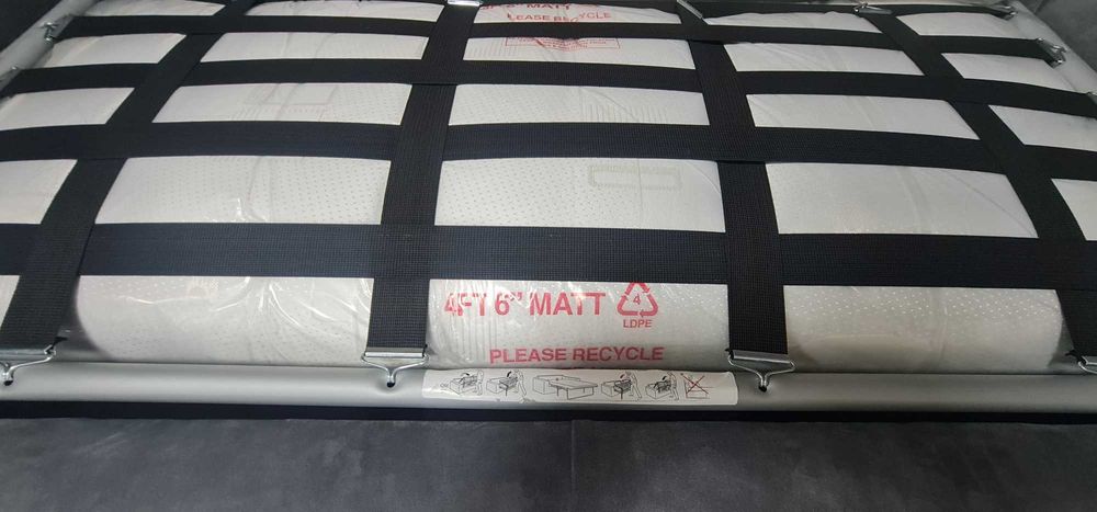 Сив диван от плат тройка с функция сън