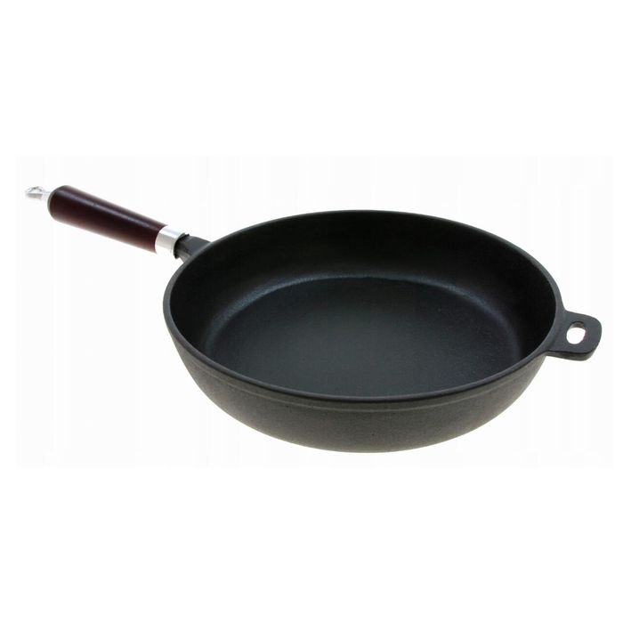 Tigaie din fonta,cu maner detasabil, neagra, 28 cm, KingHoff