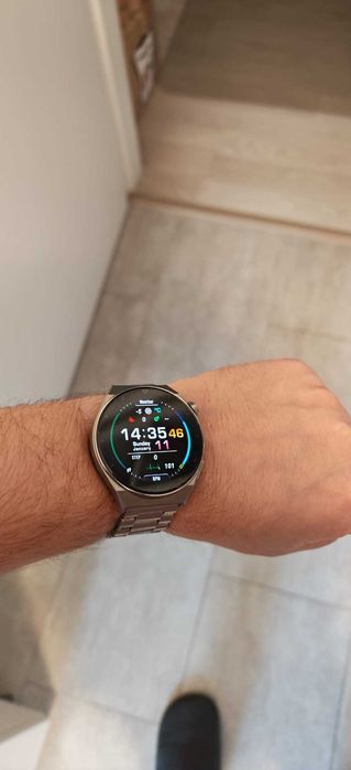Huawei Watch GT 3 Pro - Curea Metalică + Silicon Titan si Safir