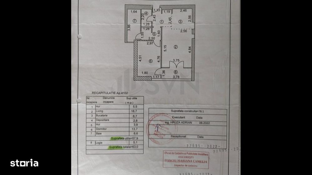 2 camere WIN Herastrau 63 mp mobilat cu parcare