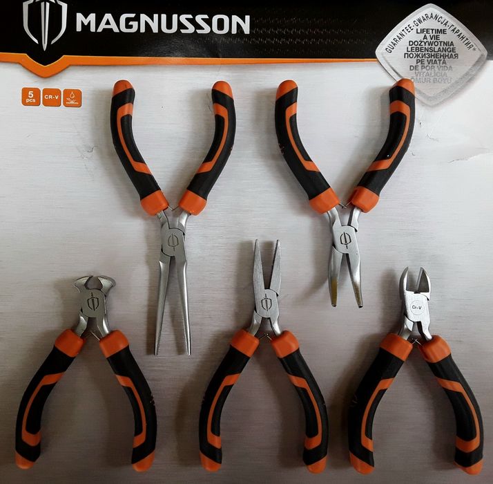 Set 5 clești profesionali Crom-Vanadium în borseta NOU - 65 Lei