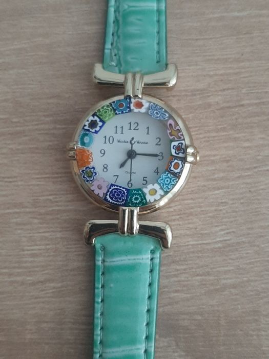 Ceas Damă Vecchia Venezia - Cadran Sticlă Murano Millefiori, Autentic