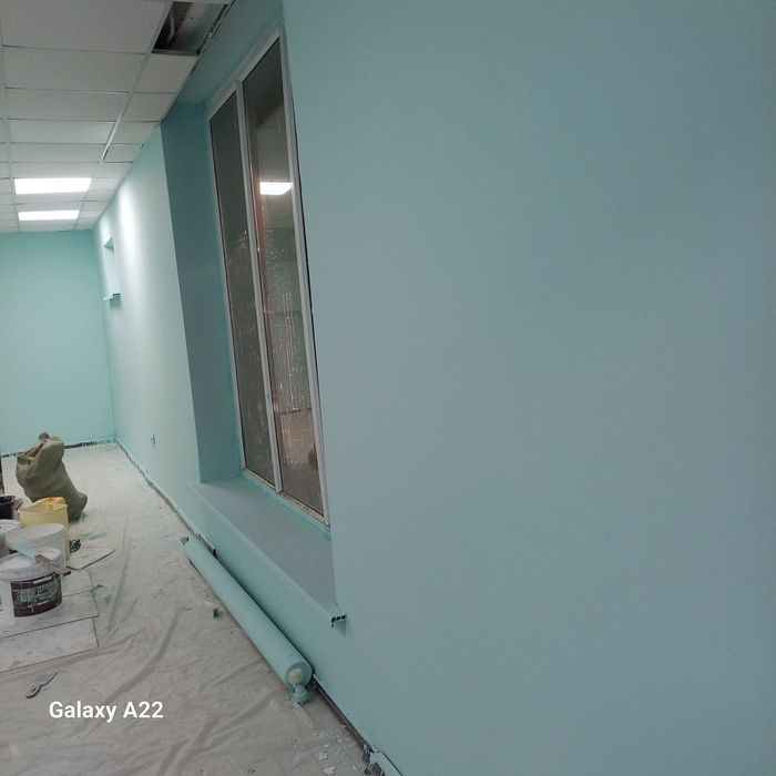 Малярные работы откосы галтел покраска стену дождик пенапласт