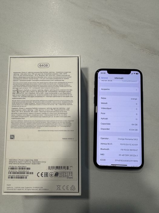 Iphone X , 64gb , negru