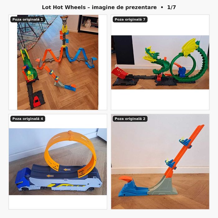 Lot Hot Wheels – piste, camion și set dragon