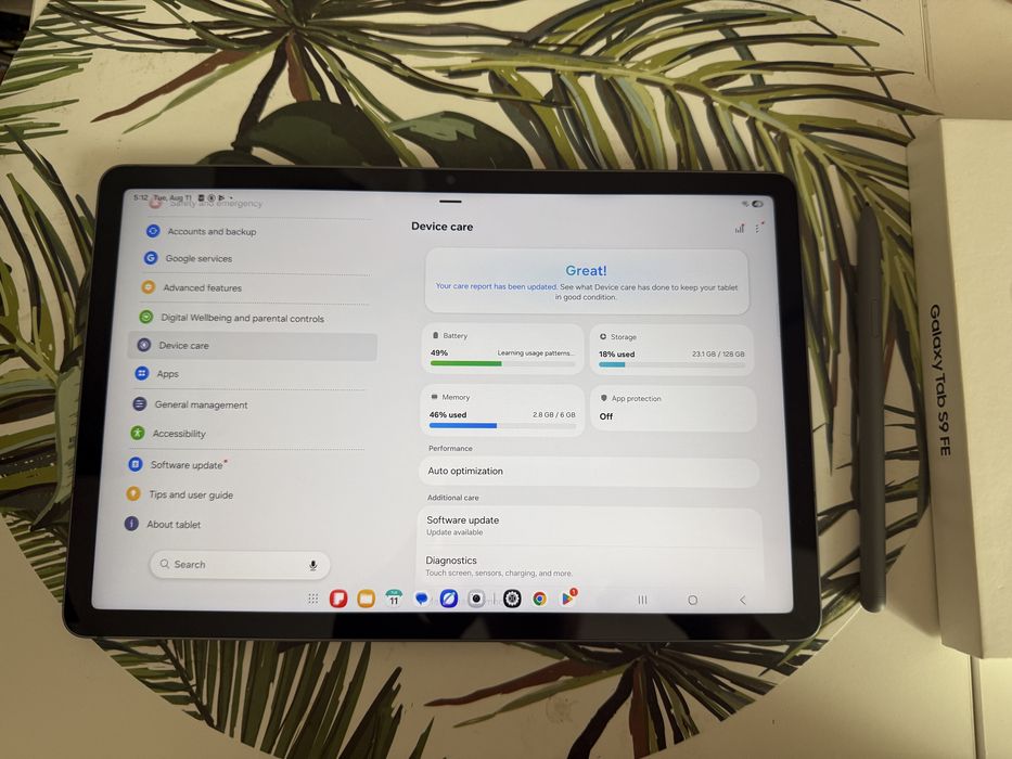 Samsung Galaxy Tab S9 FE 128GB/6GB RAM,S-Pen,Cutie
