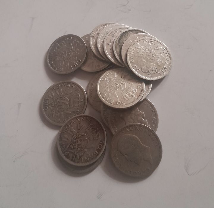 Monede argint 50 bani 1910-1914 Carol I