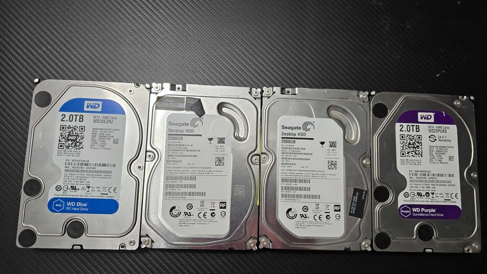HDD 2 TB, Seagete, WD, Health 100%