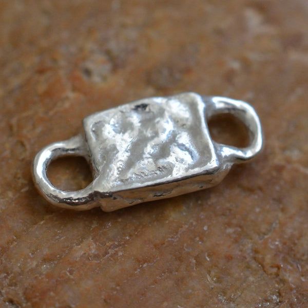 Сребърен Свързващ Елемент 925 – Сърце в Рустик Стил, Талисман за Любов