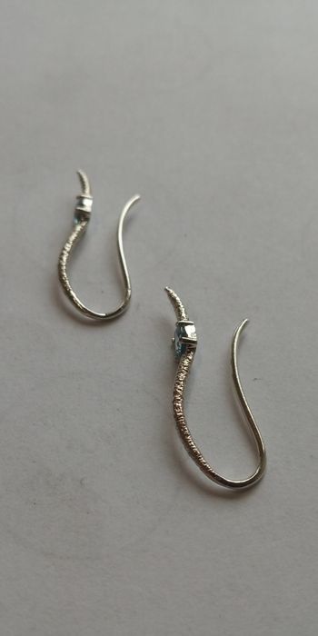 Златни обеци с естествени топази