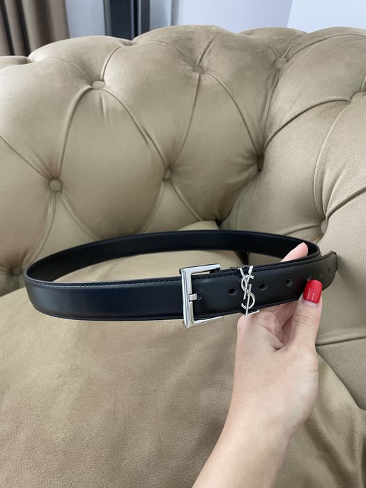 Curea YSL negru-argintiu