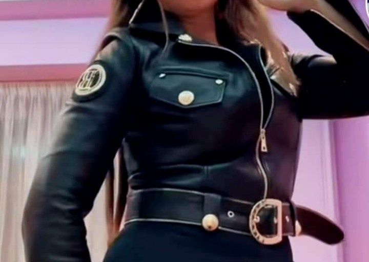 Jacheta dama Balmain,piele naturala 100%,logo metalic auriu/interior i