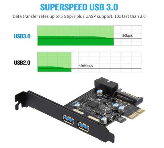 BEYIMEI PCI-E към USB 3.2 Gen 1 разширителна карта 5Gbps