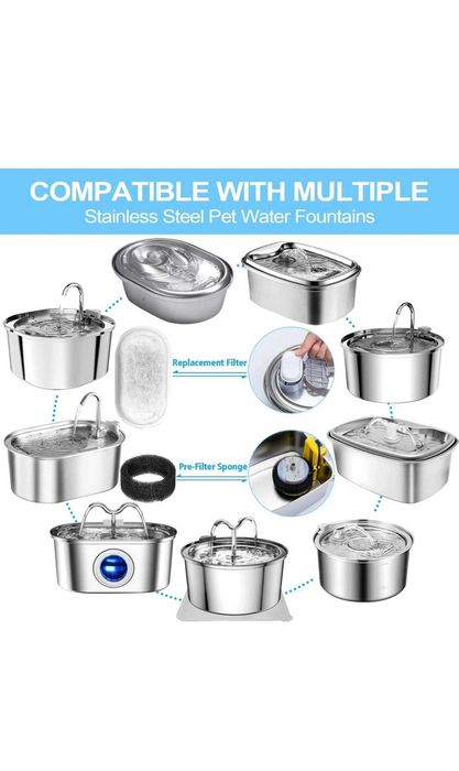 Комплект филтри за диспенсър за вода за домашни любимци 8бр.