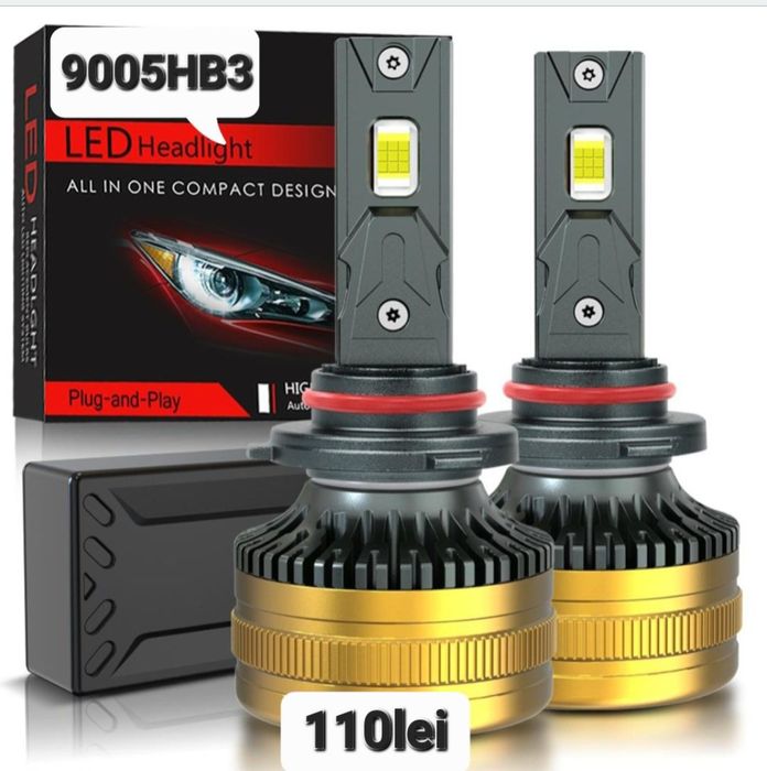 Becuri LED HB3 9005 Canbus 12V-24V 60000LM set 2buc