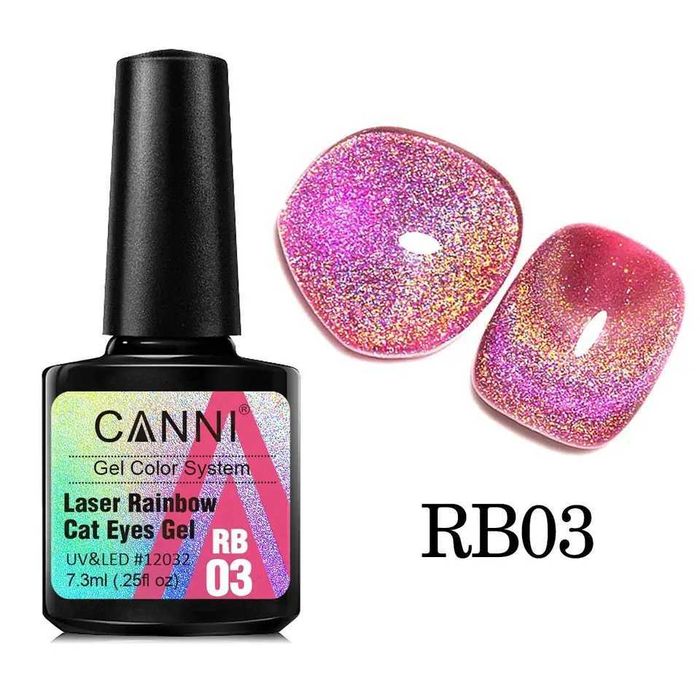 CANNI Laser Rainbow Cat Eye гел лак