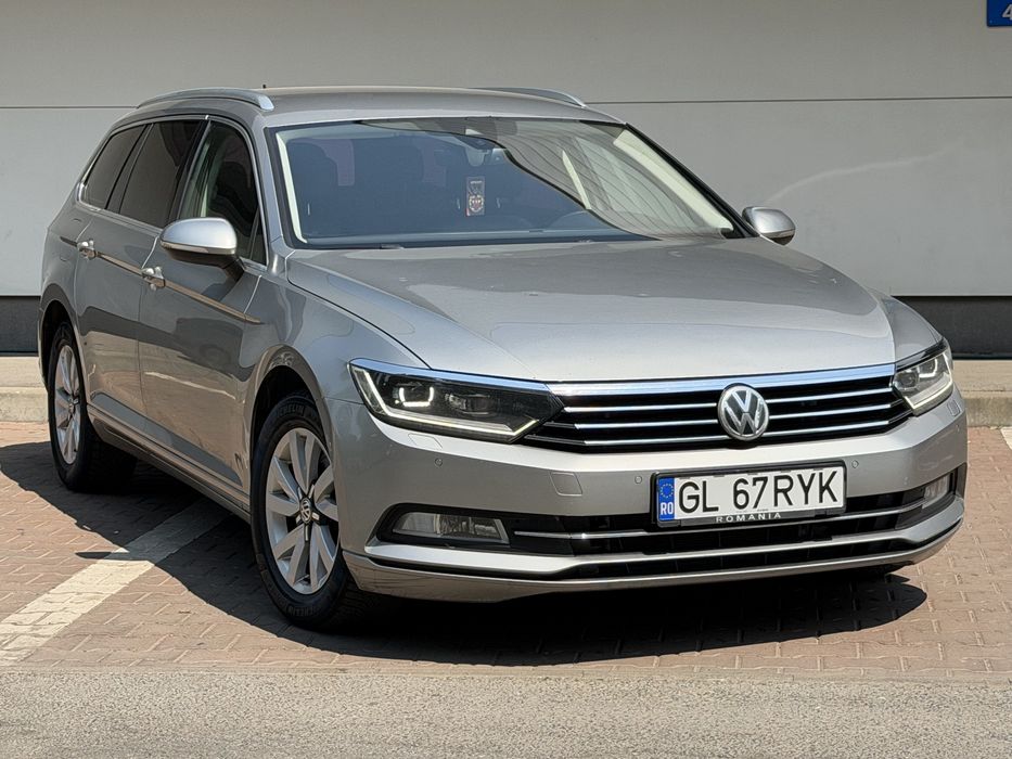 Volkswagen Passat B8 2016 2.0d 150cp FaruriLed/Suspensie/IncalzireVolan/Distronic+/Line&SideAsist/Camera/Piele KM REALI