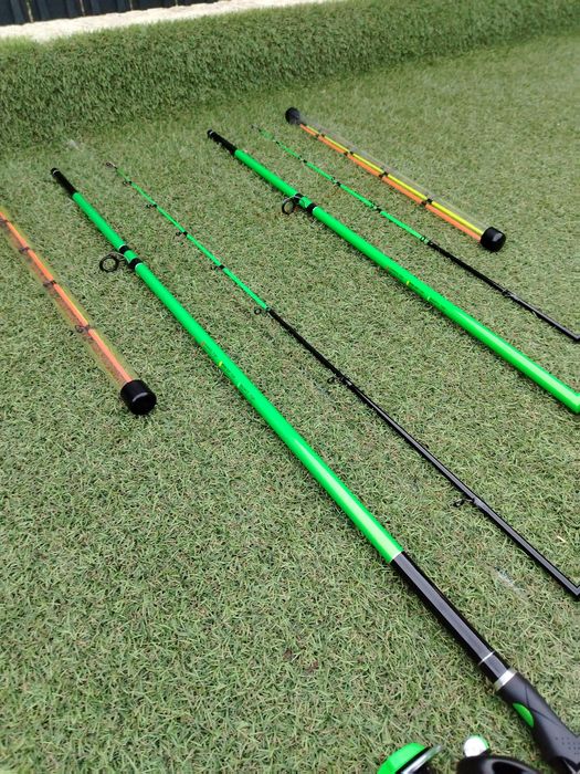 SET 2 Lansete carbon FEEDER Fl Aqua FORCE 3m + 2 Mulinete Qc 6000 7 ru