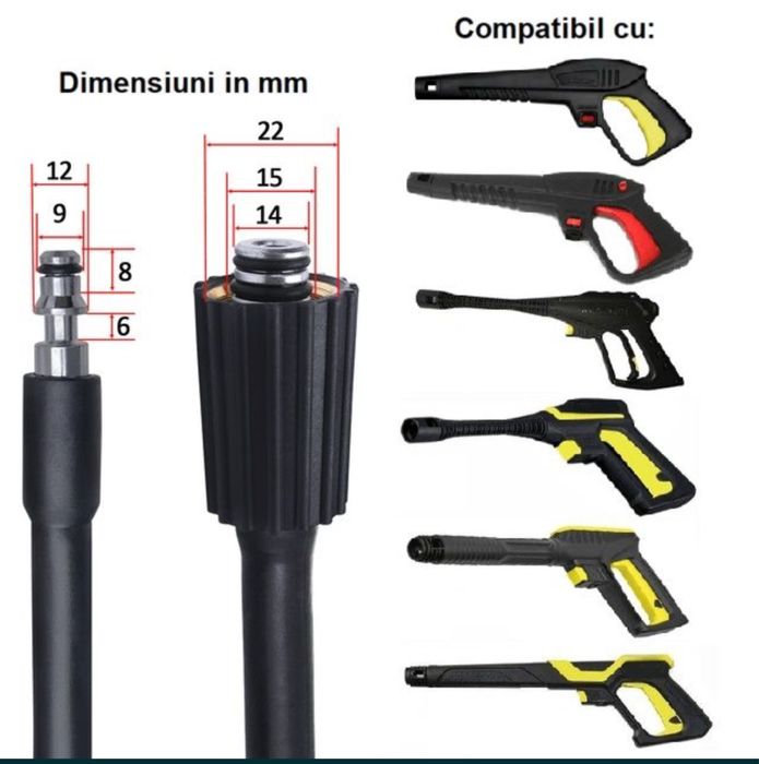Furtun compatibil aparat spalat cu presiune Parkside , jetiera , wap