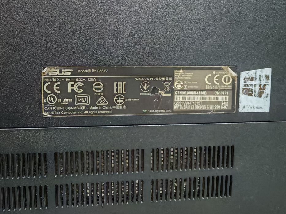 Лаптоп Asus rog G551vw