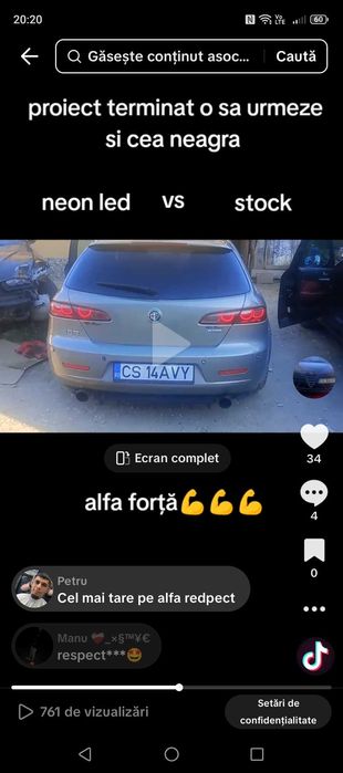 Modific stopuri alfa 159