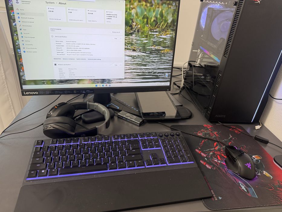 PC gaming RTX 3070 Ti /32 gb ram ddr4/i5-10400f +Monitor lenovo 100hz