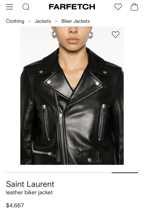 Saint Laurent YSL яке от естествена кожа, S размер