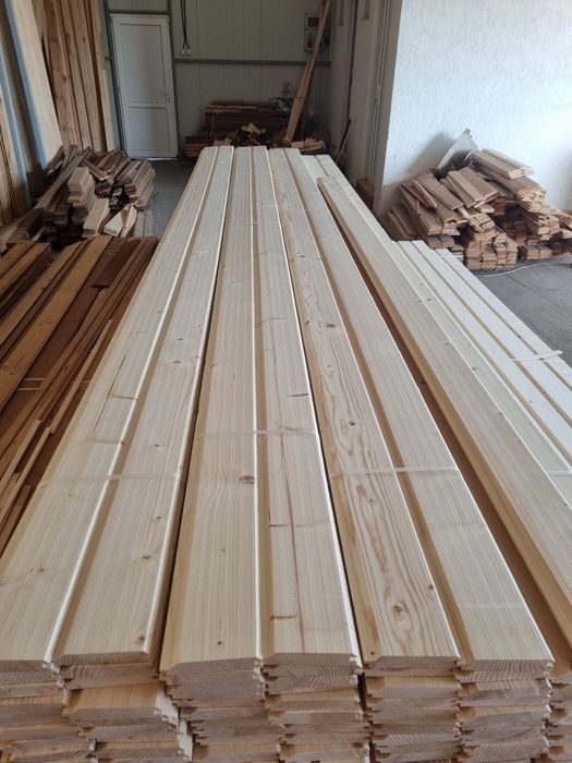 Lambriu semirotund pin nordic  scandura 4 fețe model rombus