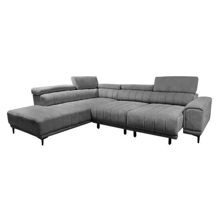 Ъглов диван, MASSIMO, Сив, Капучино, Десен/Ляв, Текстил,289х229х107см.