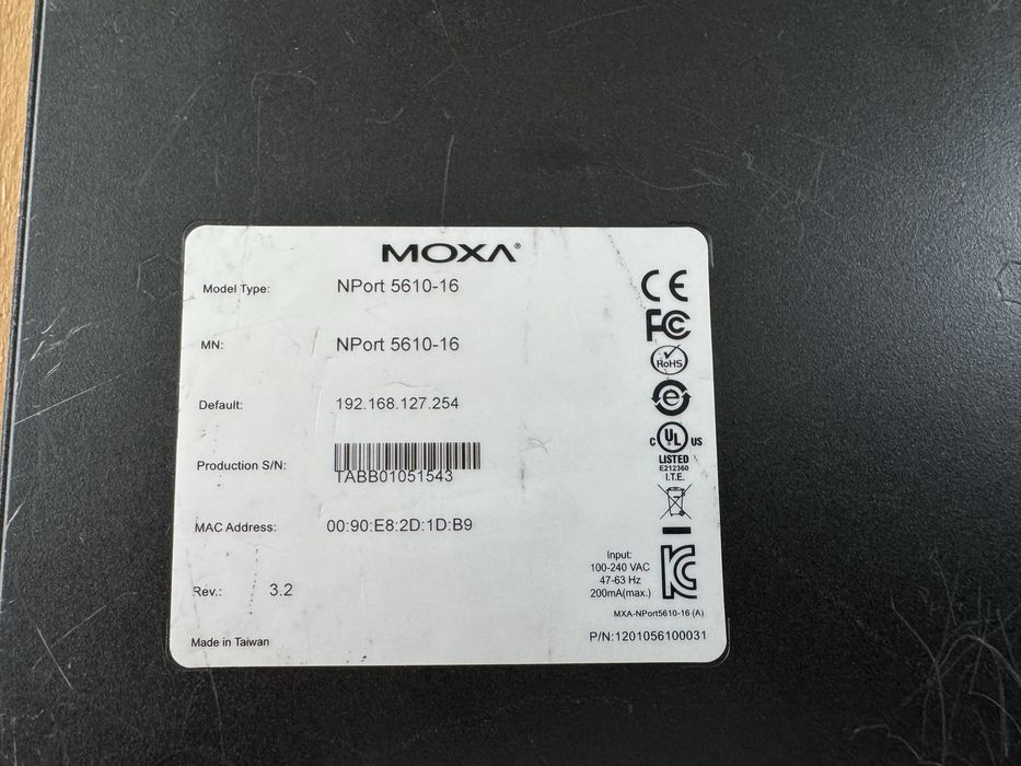 Moxa NPort 5610-16 server seriale