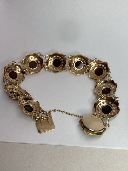 Bratara vintage aur 14kt.cu granate