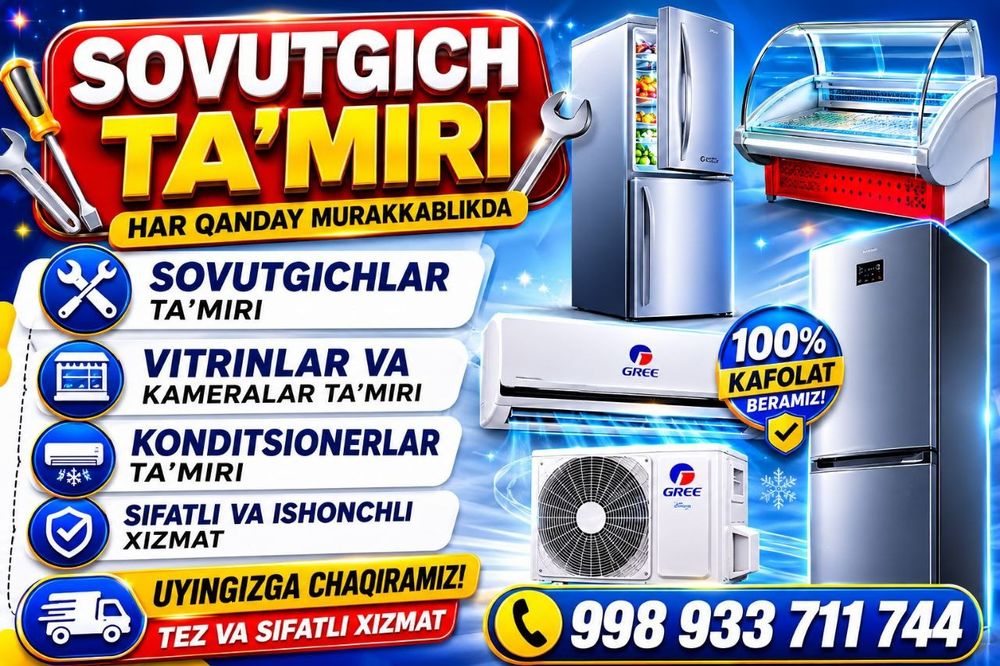 Kansaner ustanovka xaladelnik ta'miri kirmoshina taʼmiri