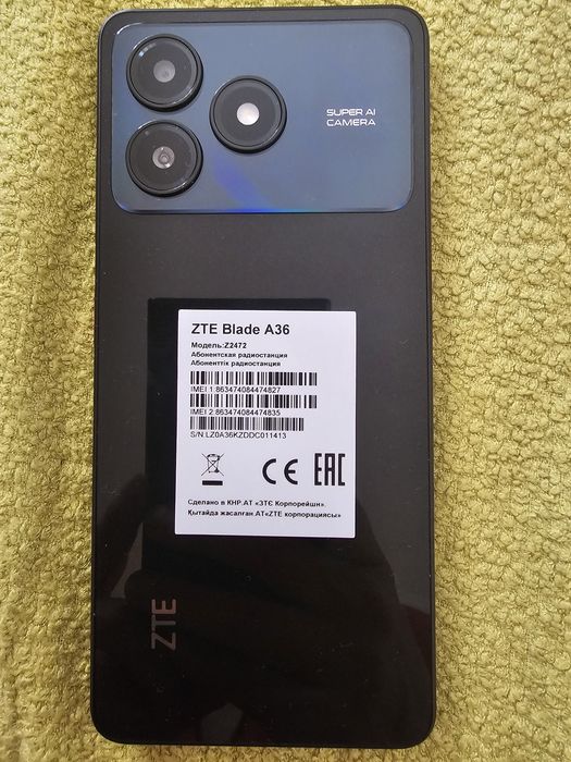 Продам новый ZTE Blade A 36