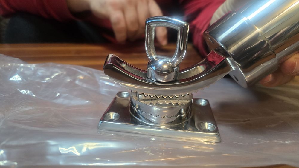 Стойка за въдица на лодка от неръждаема стомана