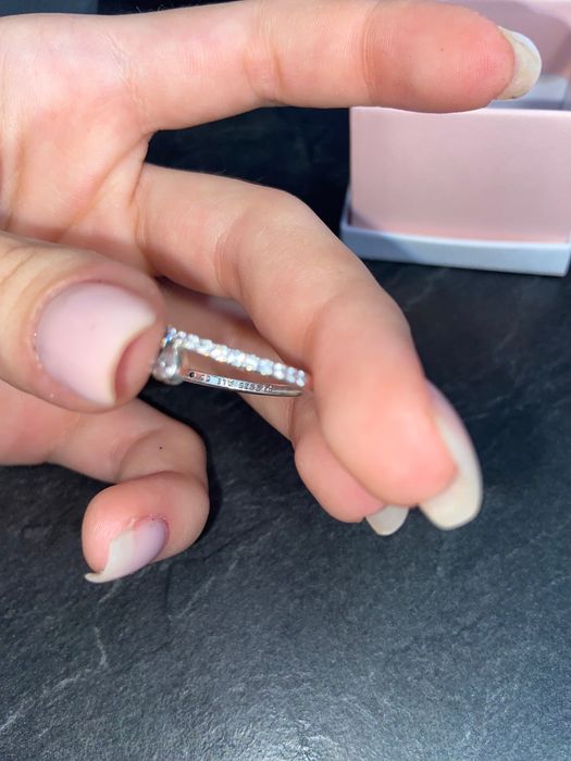 Пръстен Pandora-two sparkling hearts