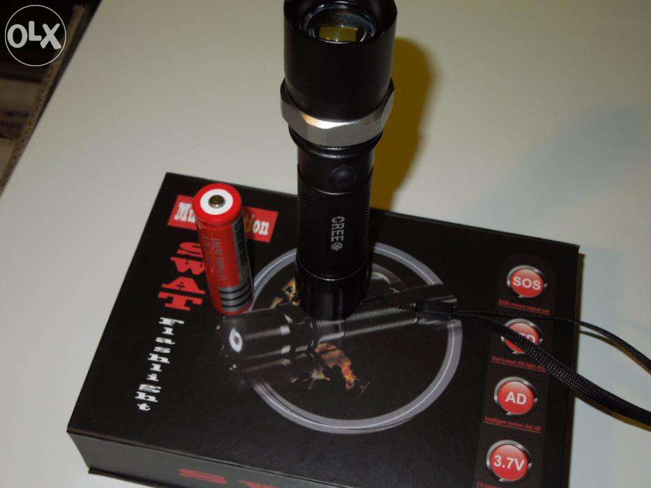 Lanterna metalica cu zoom si Led Cree Q5 acumulator 3.7V OFERTA!