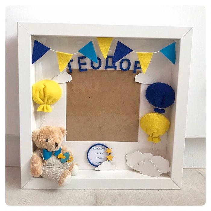 3D рамка за снимки, декорация за бебешка/детска стая, тип визитка