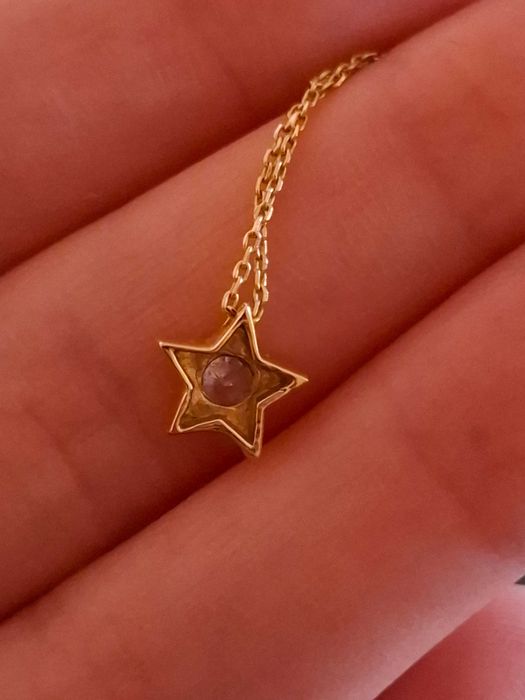Lănțișor din aur galben 14k, steluță