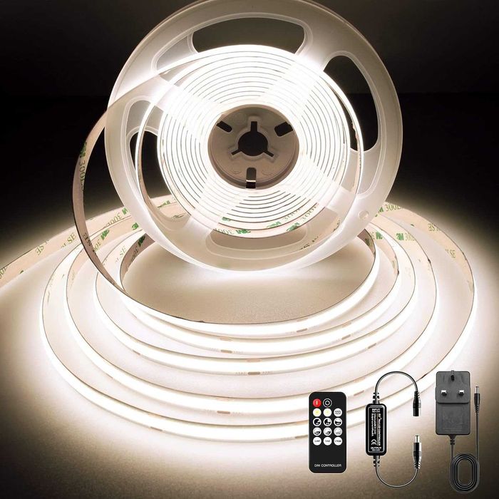 COB LED лента 3 м 4000K с дистанционно и захранване