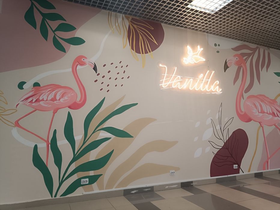 Роспись стен. Художник. Петропавловск