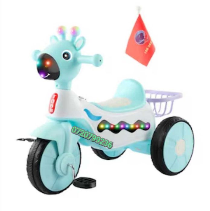Tricicleta 2in1 cu lumini Girafa