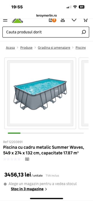 Piscina cadru metalic