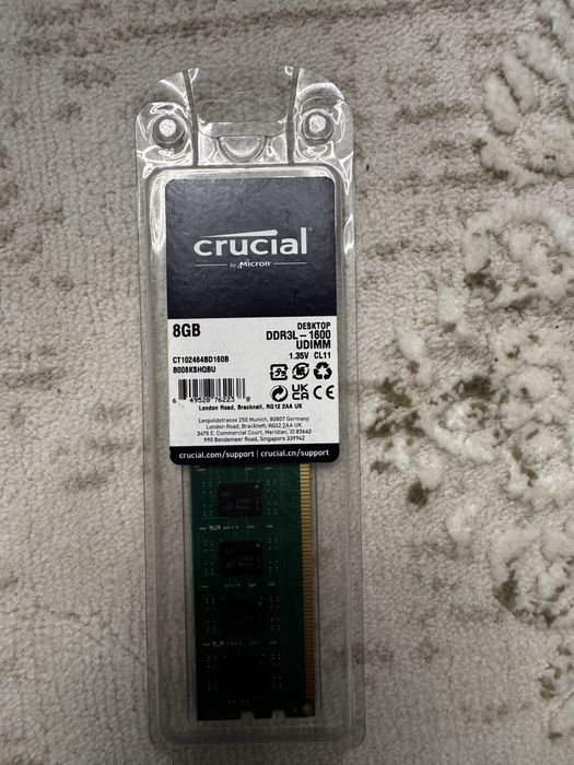Memorie ram  DDR3 8 gb  Crucial