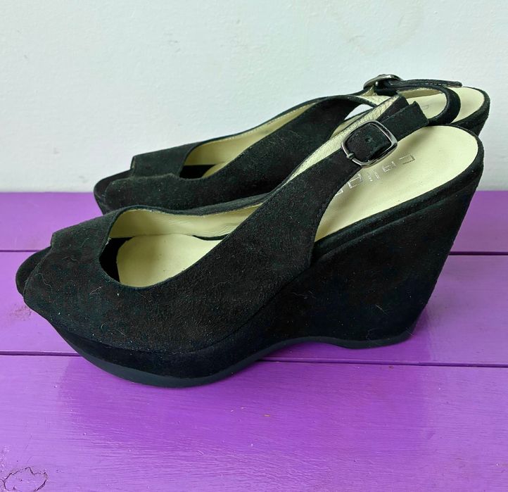 Дамски Официални Сандали Обувки на Платформа 36 номер Ест Велур