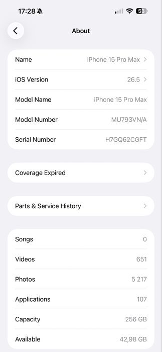Iphone 15 Pro max VN/A