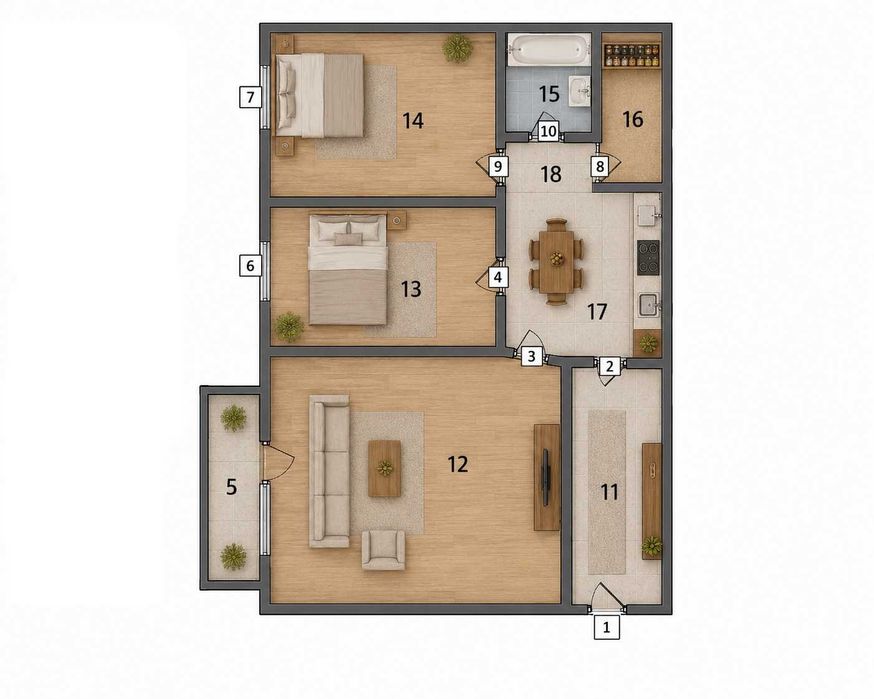 Apartament 3 camere, 60 mp, Targu Lapus