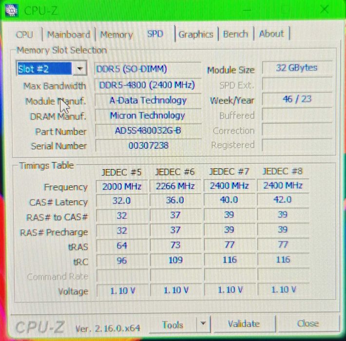 64GB DDR5 KIT / 2 по 32GB 4800MHz PC4 SODIMM Ram памет лаптоп
