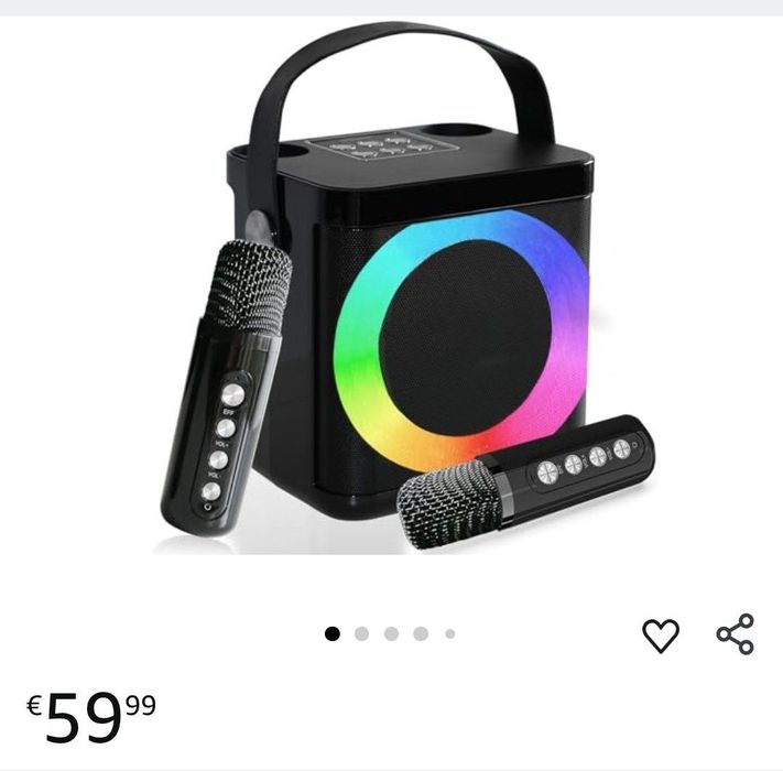 Aparat de karaoke, aparat de karaoke portabil cu microfoane wireless p